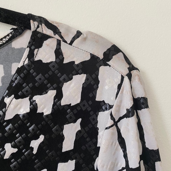 Joseph Ribkoff Vintage V-Neck Wrap Midi Dress - Picture 4 of 6